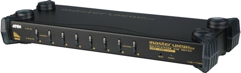 ATEN KVM-switch, 1 konsol styr 8 datorer, USB & PS/2, 19"