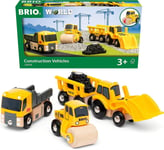 BRIO World Construction Vehicles Train Set for Kids Age 3 Years Up - Compatible 