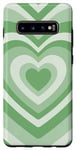 Coque pour Galaxy S10+ Cute Latte Lover Sage Green Coffee Heart Pastel Latte
