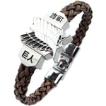 Attack on Titan Armband, Japansk Anime Flätad Armband för Män och Kvinnor (Titan)