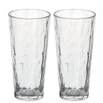 Club No. 19 Drinkglas Plast 250 ml Crystal Clear 2-pack