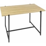 Table basse en bois et métal Kalo - Dimensions : Longueur 80 cm x Largeur 50 cm x Hauteur 45 cm. - Marron