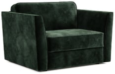 Jay-Be Elegance Velvet Cuddle Chair Sofa Bed - Dark Green