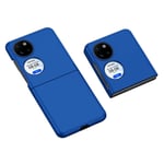 Huawei P50 Pocket Hard Plast Deksel m. Gummibelagt Overflate - Blå