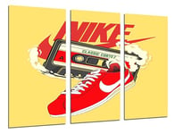 Cuadros Cámara Set of 3 Wall Posters for Living Room Decoration Modern, Bedrooms, Room, Sneakers Nike Cortez, (97 x 62 cm)