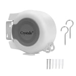 JANOON 25m Retractable Outdoor Reel Washing Line Double Wall Mounted Washing Clothes Line by Crystals®