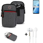 Belt bag + headphones for Oppo Reno8 Lite 5G Phone case