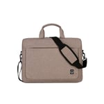 ZYDP Laptop Shoulder Bag Compatible 13 Inch for MacBook Pro Air, Notebook Handbag Case Cover with Adjustable Strap (Color : Khaki, Size : 15 inches)