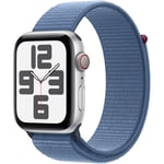 Apple Watch SE 2023 GPS + Cellular 44mm Silver Alu. Case / Winter Blue Sport Loop