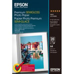 Epson Premium Halvblankt Fotopapper - fotopapper, A4, 20 ark