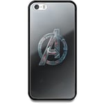 Apple Iphone 5 / 5s Se Svart Mobilskal Med Glas Avengers