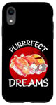Coque pour iPhone XR Purrrfect Dreams Chat sushi endormi amusant pour homme, femme, enfant
