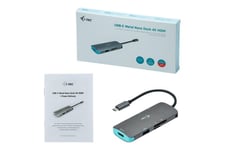 i-Tec USB-C Metal Nano Dock 4K HDMI + Power Delivery - dockingstation - USB-C 3.1 - HDMI