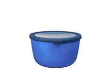 Mepal – Multi Bowl Cirqula Round – Food Storage Container with Lid - Suitable as Airtight Storage Box for the Fridge & Freezer, Microwave Container & Servable Dish – 2000 ml – Vivid blue