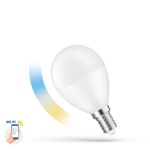 LED 5W CCT Smart Home LED lampa - Tuya/Smart Life, fungerar med Google Home, Alexa och smartphones, P45, E14 - Dimbar : Dimbar, Kulör : CCT (Varm till Kall Vit)