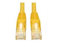 Eaton Tripp Lite Series Cat6 Gigabit Snagless Molded (UTP) Ethernet Cable (RJ45 M/M), PoE, Yellow, 10 ft. (3.05 m) - Cordon de raccordement - RJ-45 (M) pour RJ-45 (M) - 3.05 m - UTP - CAT 6 -...