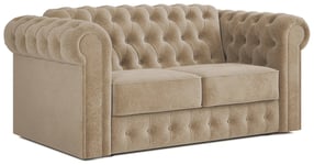 Jay-Be Chesterfield Fabric 2 Seater Sofa Bed - Stone