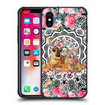 Official Monika Strigel Fawn Bunny Lace Flower Friends 2 Shockproof Matte Black Case Compatible for Apple iPhone X/iPhone XS