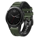 Garmin Fenix 7X Klockarmband i Silikon/PU-läder - Grön