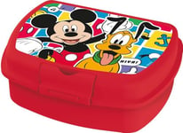 Tataway in viaggio si cresce Disney Sandwich Box rouge pour enfants en plastique Mickey Mouse Mickey Mouse utile pour sortir la collation de la maison
