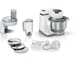 Robot patissier compact et multifonction kitchen machine Bosch Serie 2 - 700W - 3,8L - Blanc