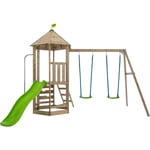 Tp Toys - Aire de jeux en bois avec glissière et portique Castelwood
