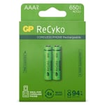 GP 650 ReCyko uppladdningsbart AAA/HR03 Ni-Mh batteri 2-pack