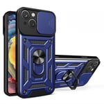 SKALO iPhone 15 Armor hybridi metallirengas kameran liukusäädin - - Sininen