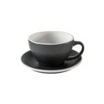 Cappuccinokopp med fat Loveramics Egg Anthracite, 200 ml