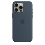 Apple Silikonskal med MagSafe till iPhone 15 Pro Max – stormblå