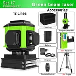 niveau Laser à faisceau vert 16/12 lignes autonivelant,projection horizontale et verticale à 360 °,Super puissant - Type IE12S-DC11G-H15