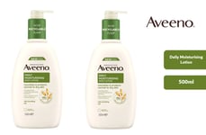 2 x Aveeno Daily Moisturising Body Lotion for Sensitive Skin Unscented - 500ml