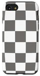 Coque pour iPhone SE (2020) / 7 / 8 Motif damier ondulé gris et blanc