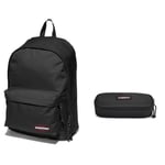 EASTPAK OUT OF OFFICE Backpack, 27 L - Black (Black) OVAL SINGLE Pencil Case, 5 x 22 x 9 cm - Black (Black)