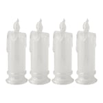 4 st LED-flamlösa ljus, LED-pelarljus, batteri ingår, dekoration för Halloween