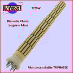 Résistance chauffe-eau stéatite 2200W MONO/TRIPHASE - Diam 47mm