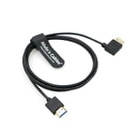 Cable HDMI 8K 2.1 Haute Vitesse pour Atomos Ninja V Moniteur Droit vers Angle Gauche Cordon HDMI pour Z CAM E2, pour Sony FS5 | FS7| A7S3 Cam¿¿ras 4.9ft | 1.5M