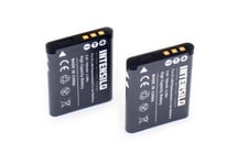 INTENSILO 2 x Li-Ion Batterie 700mAh (3.6V) pour appareil photo, caméscope Pentax Optio H90, i90, NB1000, P70, P80 comme D-Li88, VW-VBX070, DB-L80.