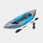 Bestway Uppblåsbar kajak Hydro Force Surge Elite X1, 312 x 93 40 cm, blå/grå + paddel handpump fenor transportväska lagningslapp