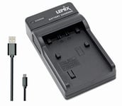 Lemix (FV50) Ultra Slim USB Charger compatible with Sony NP-FV50 (FH/FP/FV SERIES) Batteries & Listed SONY DSLR, DCR, DSC, FDR, HDR, HXR & NEX Series Models …