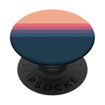PopSockets Coral Blue Retro Color Block Pattern PopSockets PopGrip: Swappable Grip for Phones & Tablets