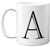 Stuff4 Personalised Alphabet Initial Mug - Letter A Mug, Gifts for Him Her, Fathers Day, Mothers Day, Birthday Gift, 11oz Ceramic Dishwasher Safe Mugs, Anniversary, Valentines, Christmas, Retirement