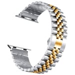 Rostfritt stål armband Apple Watch 38mm silver/guld