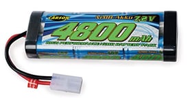 Carson 500608228 7.2V / 4800mAh NiMH Race Battery TAM - Rechargeable, avec Prise Tamiya, Batterie pour Voiture RC, Batterie de Remplacement pour véhicule télécommandé, Haute qualité, modélisme