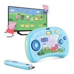 VTech V.Smile TV Nouvelle génération Peppa Pig Console éducative pour Enfants à partir de 3 Ans | Apprenez à Compter, vocabulaire, séquences numériques | Version ESP, 3480-608822, Rose, M