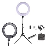 UK Local Pixco 21inch Ring Light with Tripod and Phone Holder, 3000K-6000K Dimmable Bi-Color LED Light Ring for Makeup, Selfie, Vlog, YouTube Video, Camera - Control with Remote