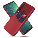 Bofink Motorola Moto G8 Plus skal med korthållare - Röd