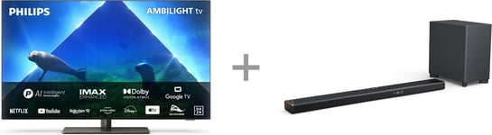 Philips OLED848 55" 4K OLED Ambilight Google TV + Fidelio B95 5.1.2. Dolby Atmos Soundbar -tuotepaketti