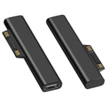 Magnetisk adapter för Surface Connect till USB-C, Typ C fungerar med 15V/3A 45W för Surface Pro 6/5/4/3
