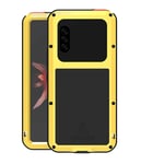 YEON for Sony Xperia 10 II (2020) Case, LOVE MEI Outdoor Full Body Protective Heavy Duty Hybrid Aluminum Metal Shockproof Dustproof Waterproof Case with Tempered Glass Screen Protector (Yellow)